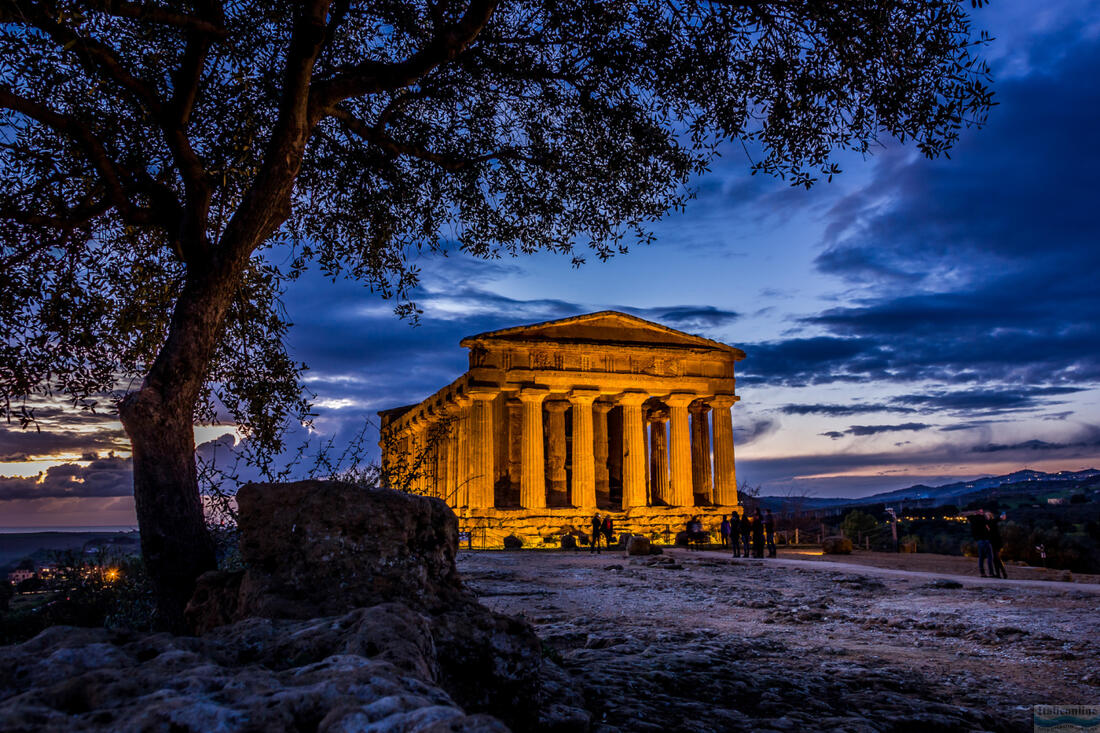 Chrám Tempio della Concordia v Údolí chrámov v Agrigente