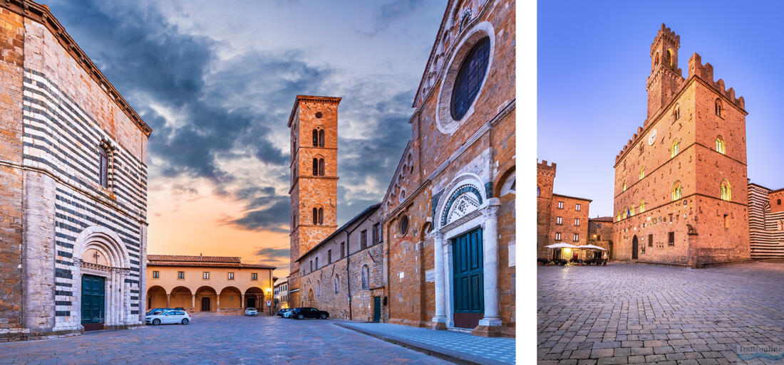 Volterra, baptistérium sv. Jána Krstiteľa a katedrála, námestie Piazza dei Priori