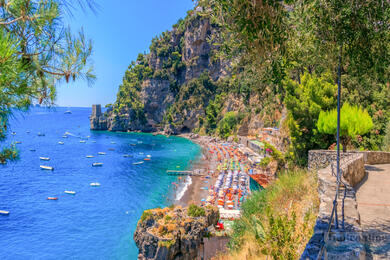 Spiaggia di Fornillo - šnorchlovanie pri Amalfi