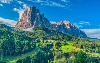 Masív Sassolungo a údolie Val Gardena