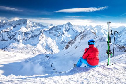 Priesmyk Passo Tonale v zime